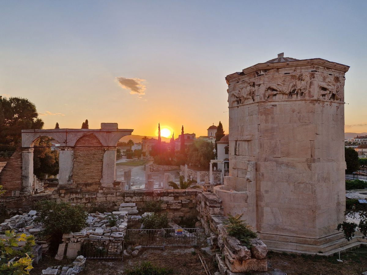 The Tower of the Winds and the Ancient Agora in Athens