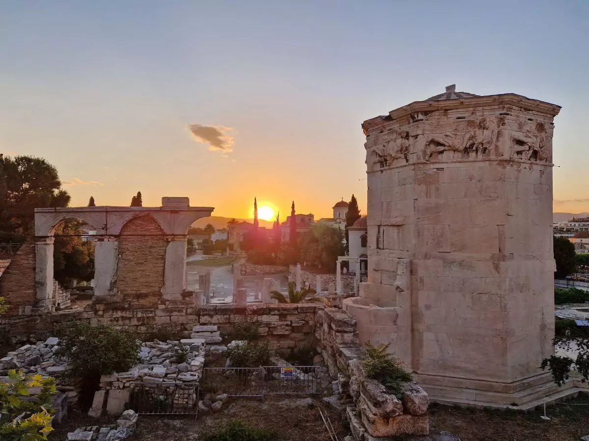 The Tower of the Winds and the Ancient Agora in Athens