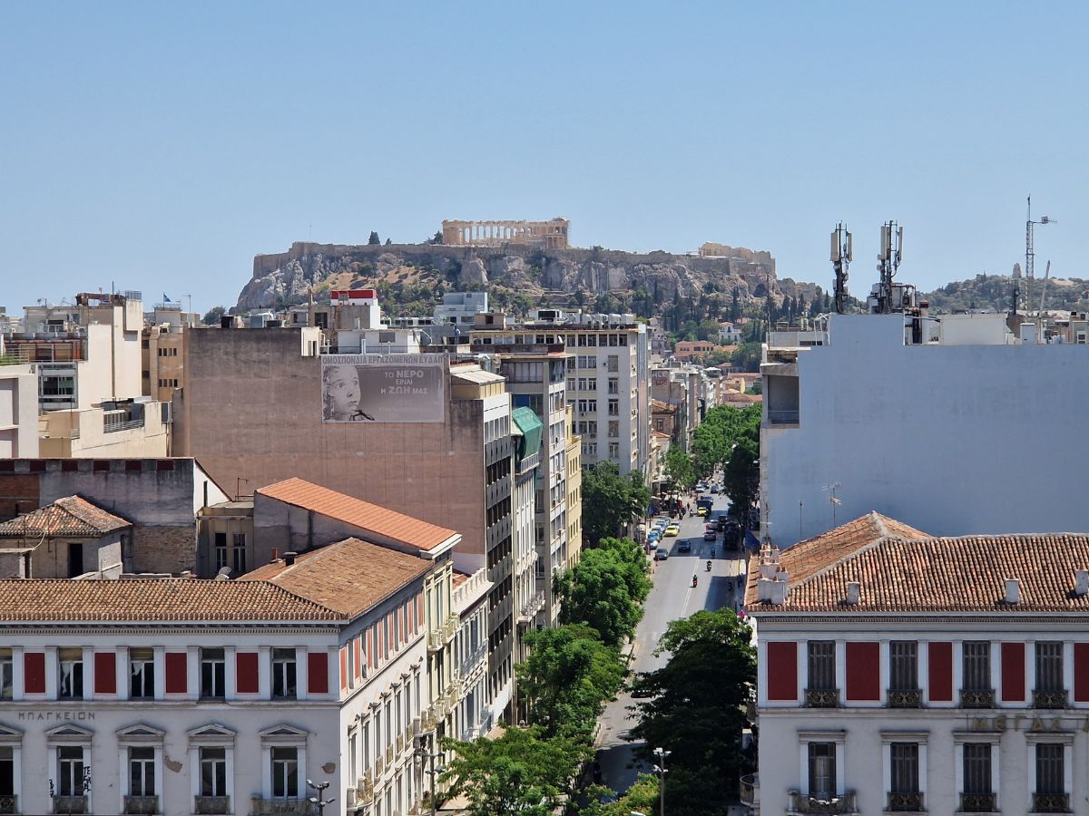 Acropolis view from Omonia Athens hotel