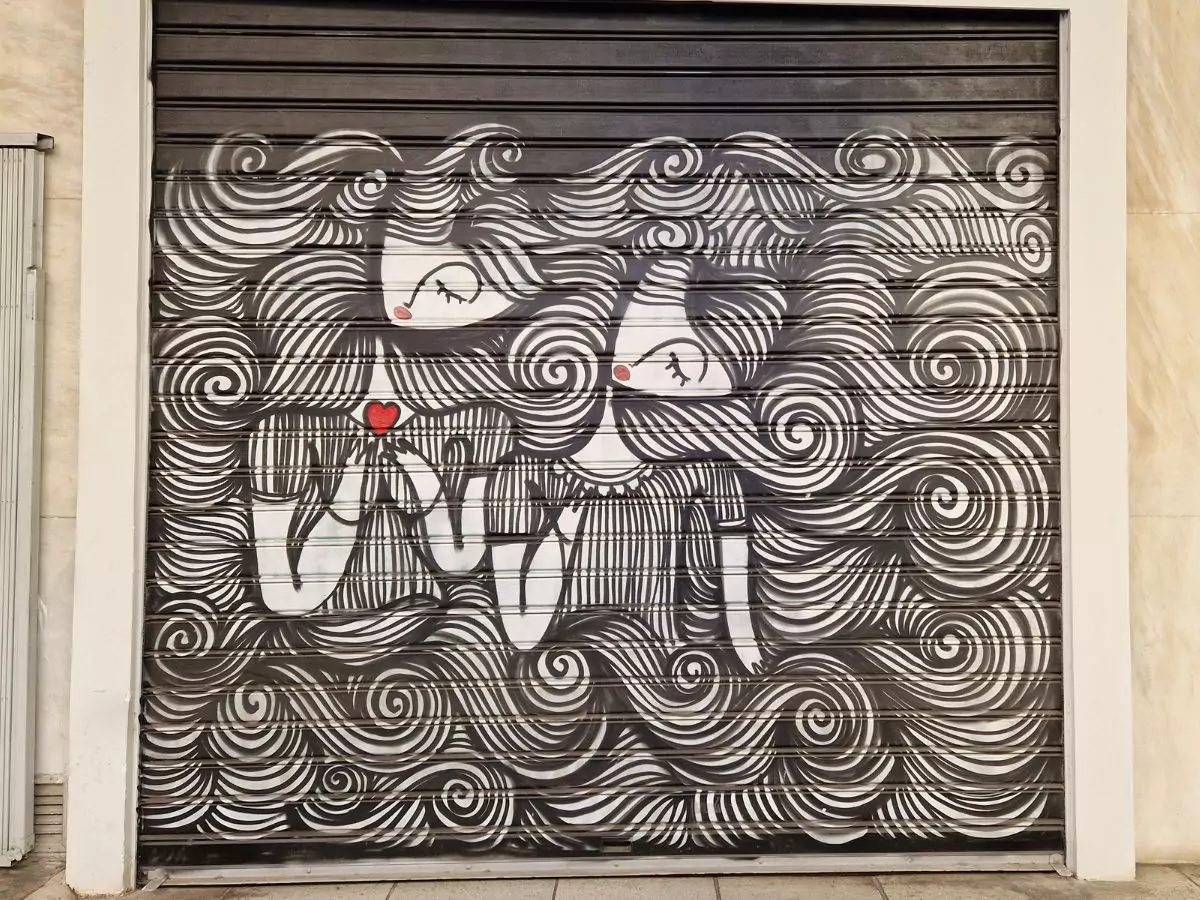 Street art in Athens Greece