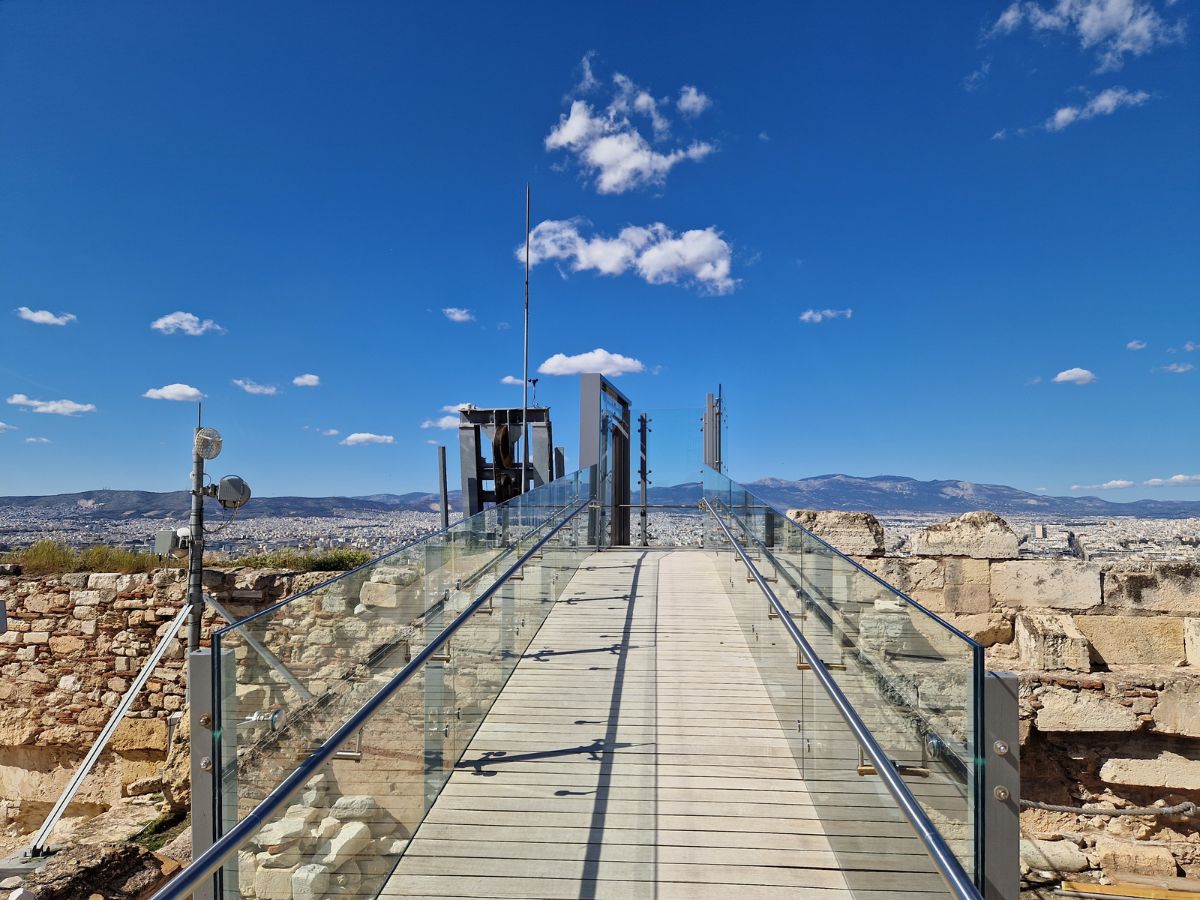 The elevator at the Acropolis of Athens