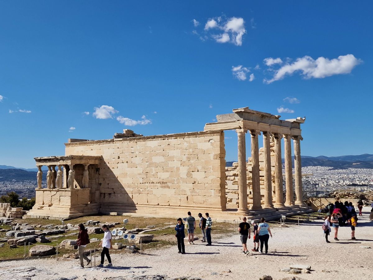 View of the Erectheion in the Acropolis